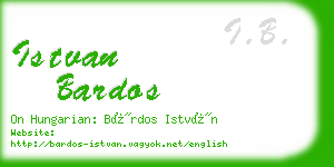 istvan bardos business card